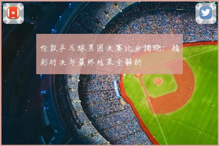 伦敦乒乓球男团决赛比分揭晓：精彩对决与最终结果全解析
